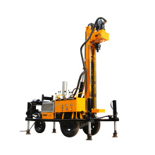 150m depth Hydraulic and air water well drilling rig with mud pump and air compressor